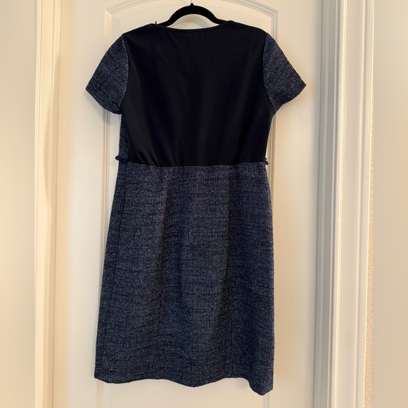 Seraphine Blue Tweed Dress - Picture 6 of 7